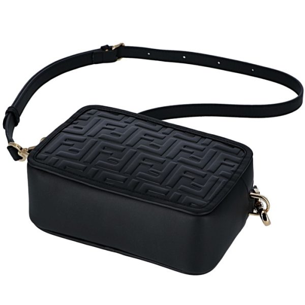 8bs019a4k5f0kur 3 Fendi Mini Shoulder Camera Bag Black