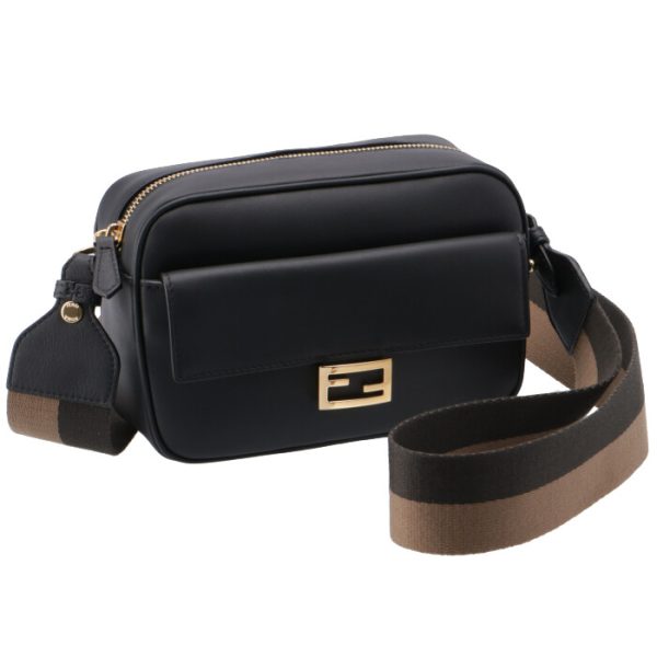 8bs042a5dyf0kur Fendi Baguette Shoulder Camera Bag Black