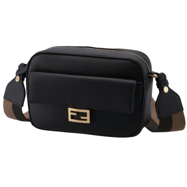 8bs042a5dyf0kur 1 Fendi Baguette Shoulder Camera Bag Black