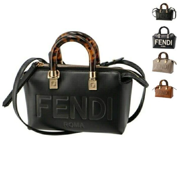 8bs067abvl Fendi By The Way Boston Bag Mini Brown