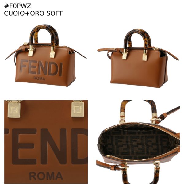 8bs067abvl 14 Fendi By The Way Boston Bag Mini Brown