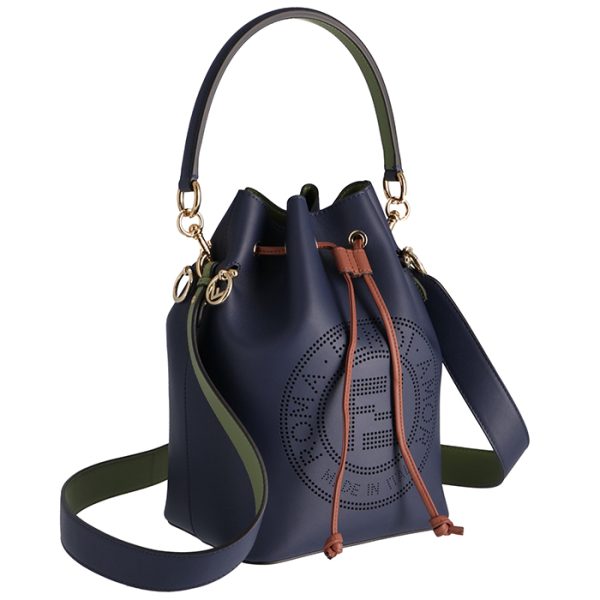 8bt309a7sqf02si Fendi Montresor Small Shoulder Bag Navy