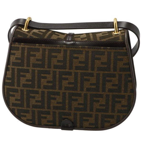 8bt366aq08 2 Fendi Camon FF Jacquard Crossbody Bag Medium Brown