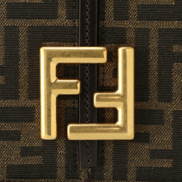 8bt366aq08 4 Fendi Camon FF Jacquard Crossbody Bag Medium Brown