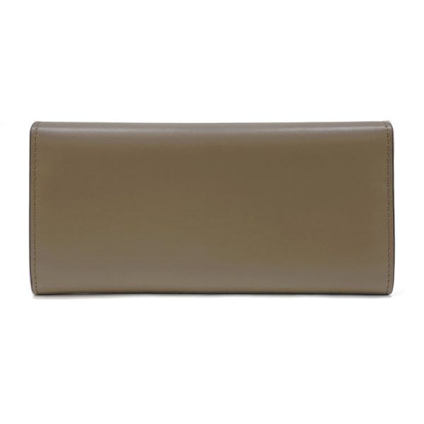 8m0251 aayz f1f1m 02 Fendi Calf Leather Long Wallet Continental Wallet Gray Beige Brown Gold