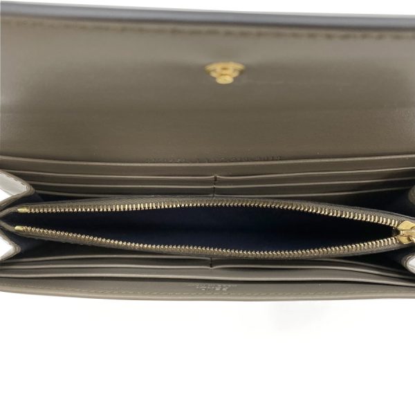 8m0251 aayz f1f1m 04 Fendi Calf Leather Long Wallet Continental Wallet Gray Beige Brown Gold