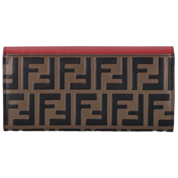 8m0251aaiif13vj 2 Fendi F Is Fendi FF Logo Continental Wallet Red