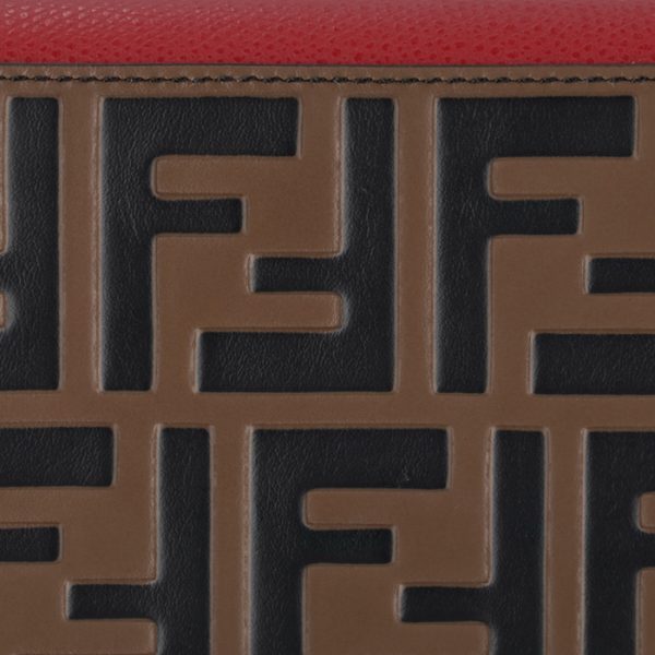 8m0251aaiif13vj 3 Fendi F Is Fendi FF Logo Continental Wallet Red