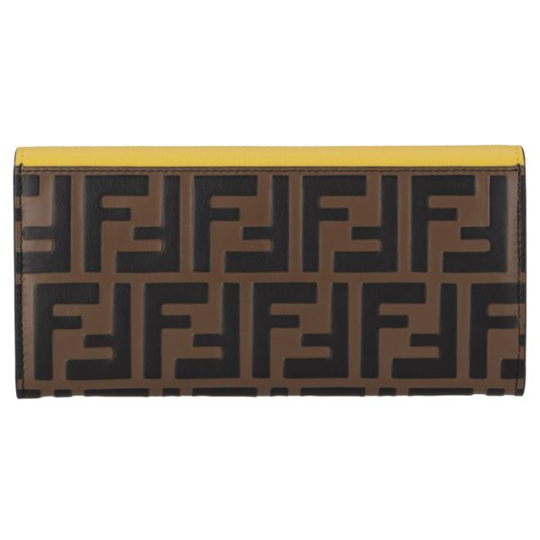 8m0251aaiif19da 2 Fendi F Is Fendi FF Logo Continental Wallet Yellow