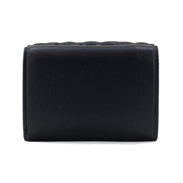 8m0395 aajd f0kur 02 Fendi Nappa Leather Wallet Trifold Compact Mini Black