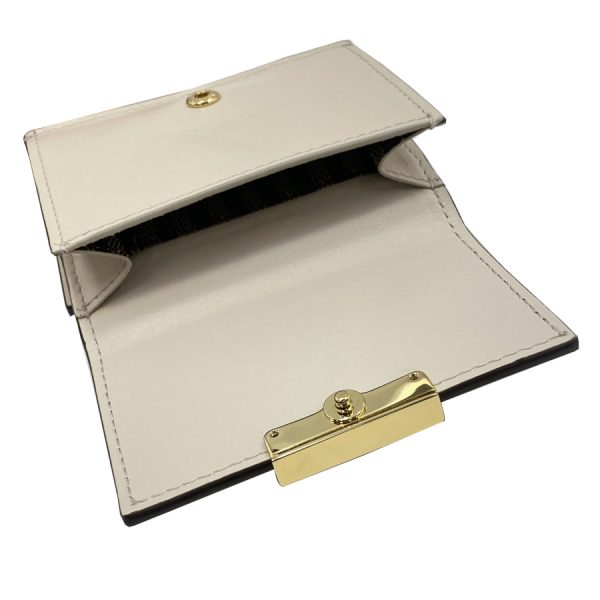 8m0395hm0f0vwm 04 Fendi Leather Wallet Trifold Compact Mini Baguette Camelia White Light Beige Ivory