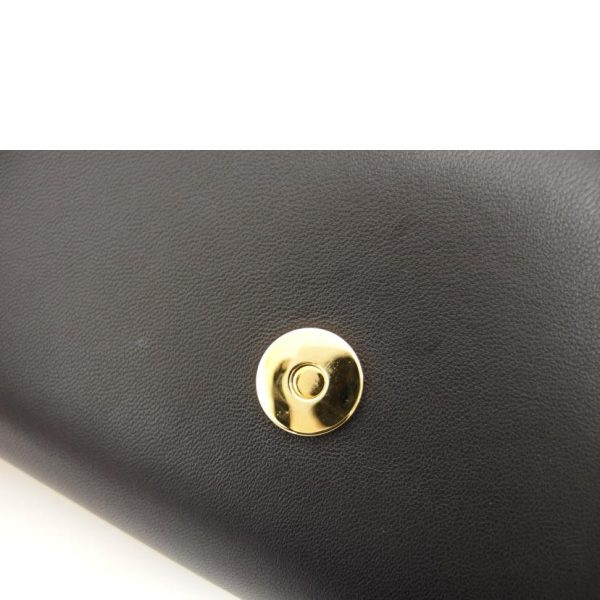 90063 9 Gucci Raja Broadway Leather Clutch Bag Black