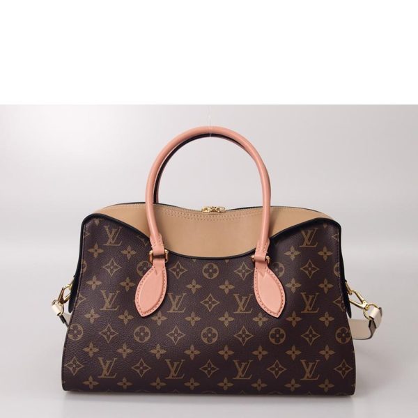 90099 2 Louis Vuitton Tuilritote Monogram Tote Bag Brown