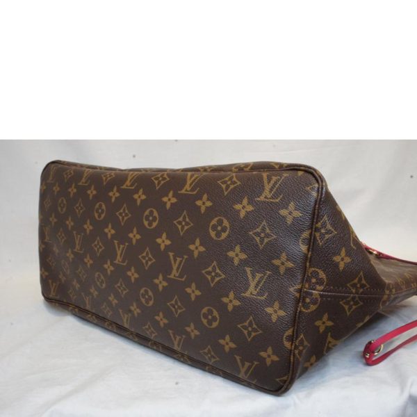 90230 3 Louis Vuitton Never Full GM Ikat Monogram Flower Bag Brown Pink