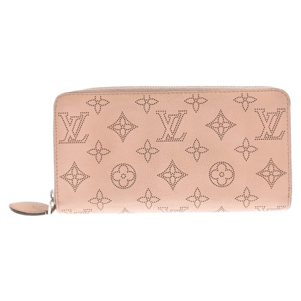 9024b260010 1 LOUIS VUITTON Mahina Monogram Logo Zip Wallet Leather Pink