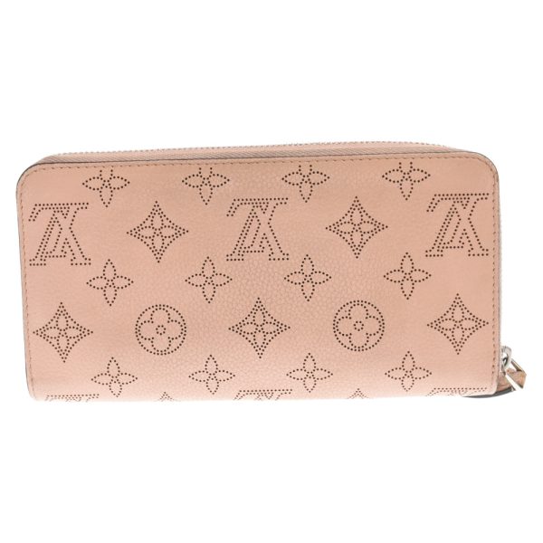 9024b260010 2 LOUIS VUITTON Mahina Monogram Logo Zip Wallet Leather Pink