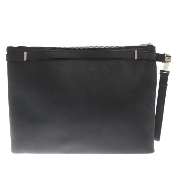 9024c100040 2 Balenciaga Philias Clip Clutch Bag Leather Black