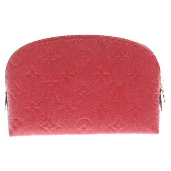 9024c220105 2 Louis Vuitton Monogram Empreinte Pochette Cosmetic Pouch Leather Red