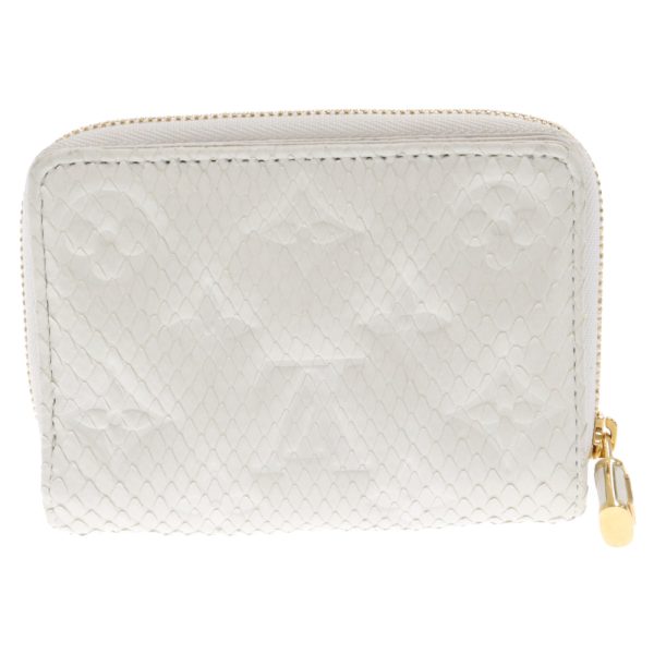 9024c240107 2 Louis Vuitton Python Zippy Coin Purse Wallet Leather White