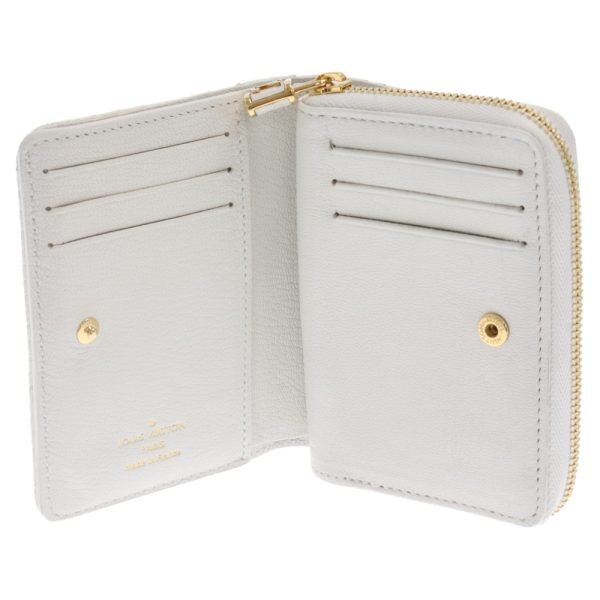 9024c240107 4 Louis Vuitton Python Zippy Coin Purse Wallet Leather White