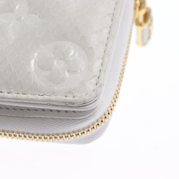 9024c240107 6 Louis Vuitton Python Zippy Coin Purse Wallet Leather White