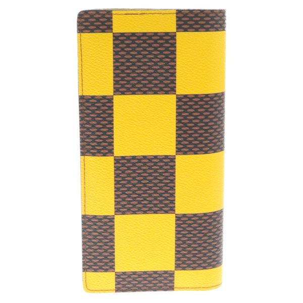 9024c240108 2 Louis Vuitton Damier Pop Portefeuille Brazza Nm Long Wallet Canvas Yellow