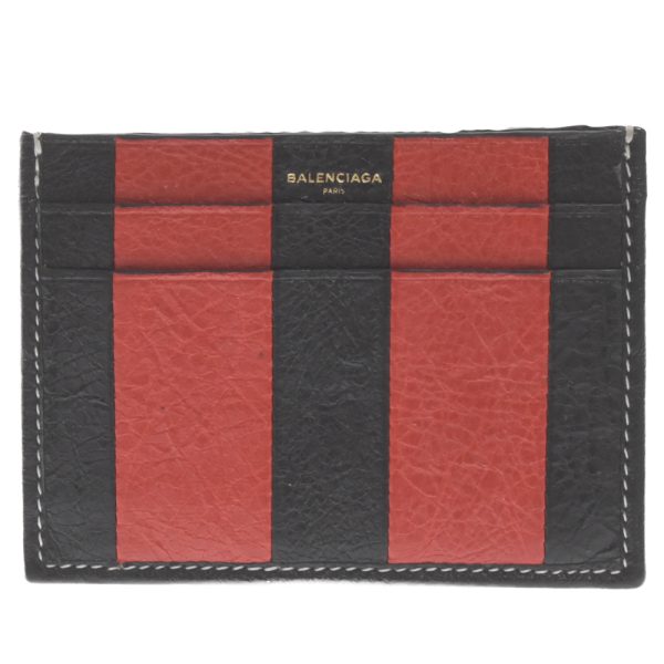 9024d040167 1 Balenciaga Multi Stripe Card Case Leather Black