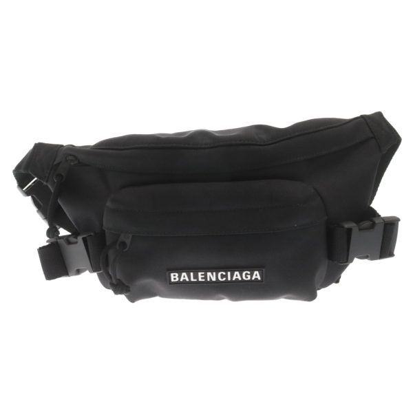 9024e240006 1 BALENCIAGA Ski Beltpack Water Repellent Belt Bag Nylon Black