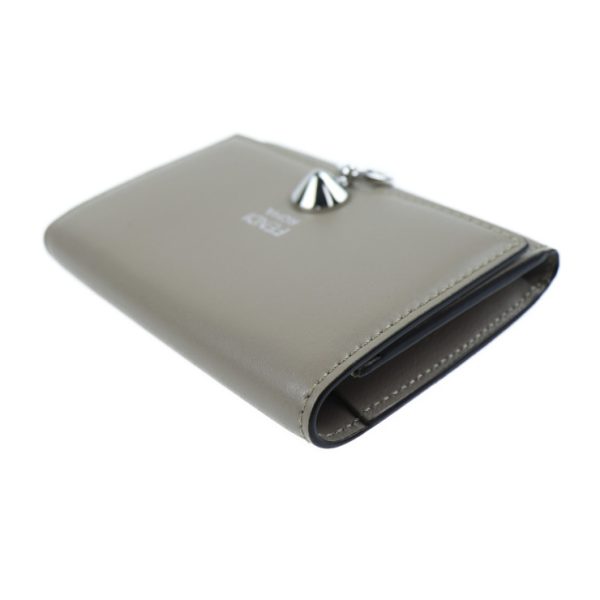 903123002019 6 Fendi Visaway Leather Card Case Gray