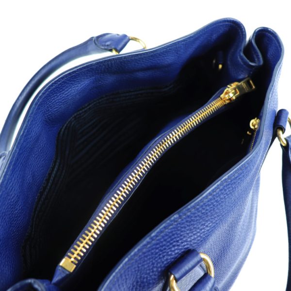 903123002037 7 Prada Leather Tote Bag Blue