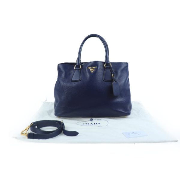 903123002037 9 Prada Leather Tote Bag Blue