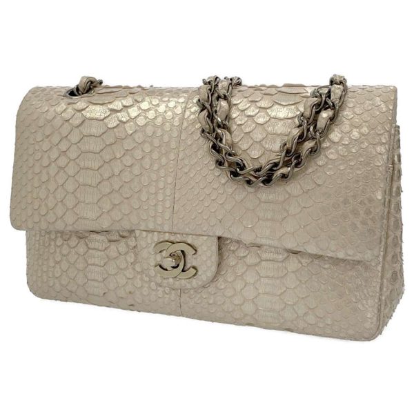 9035263 01 Chanel Matelasse Chain Shoulder Bag Python