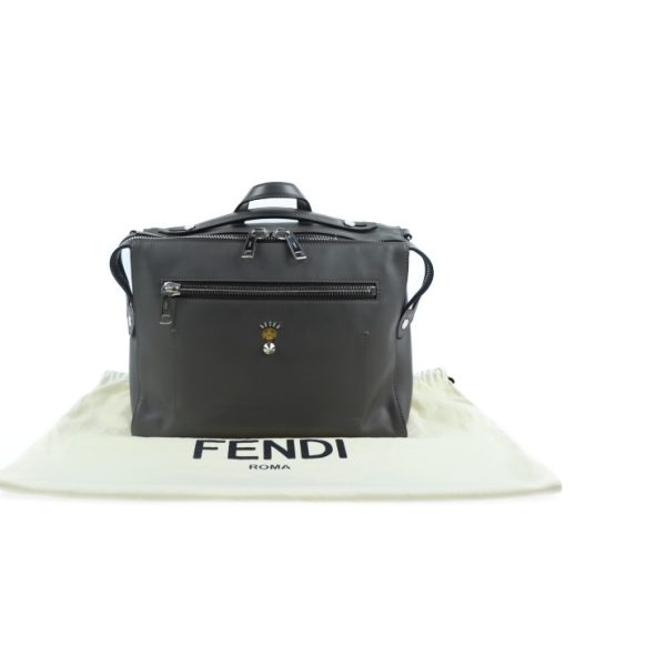 904123007077 9 Fendi Business Bag Calf Leather Gray