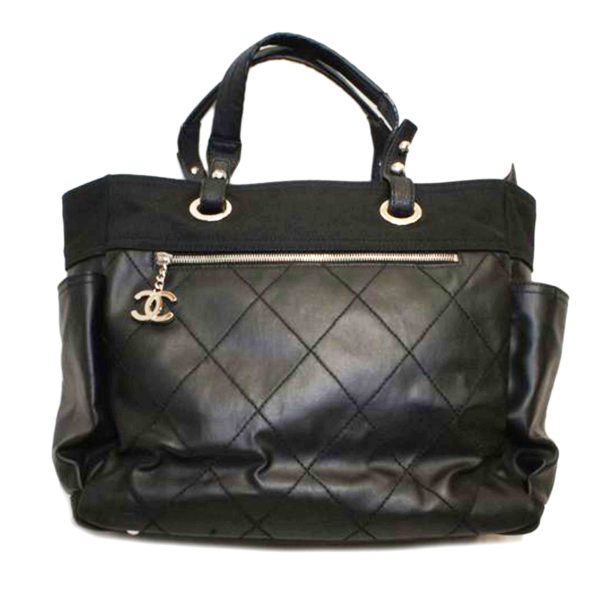 90445 1 Chanel Paris Biarritz Tote Black With Pouch