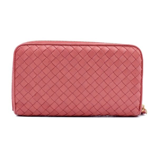 906033007073 3 Bottega Veneta Intrecciato Long Wallet Leather Pink