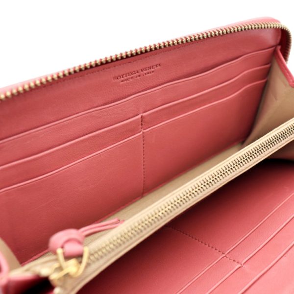 906033007073 4 Bottega Veneta Intrecciato Long Wallet Leather Pink