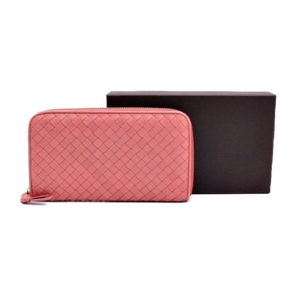 906033007073 9 Bottega Veneta Intrecciato Long Wallet Leather Pink