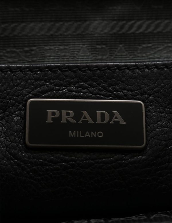 906083002066 6 Prada Glace Calf Shoulder Bag Black