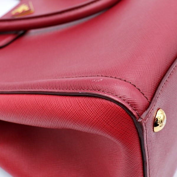 908013002077 6 PRADA Saffiano Handbag Bordeaux Red