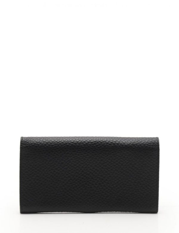 908103001087 3 Salvatore Ferragamo Gancini Leather Long Wallet Black