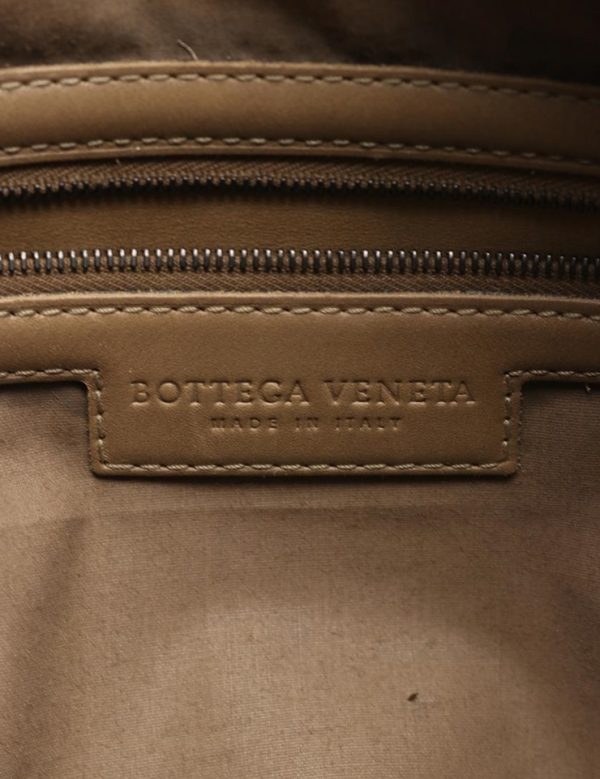 908103002069 7 Bottega Veneta Boston Bag Leather Gray Khaki Intrecciato