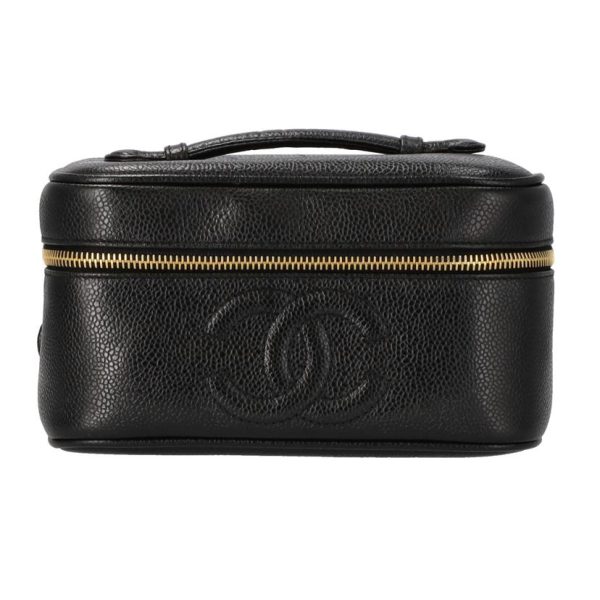 90881 1 Chanel Caviar Skin Vanity Bag Black