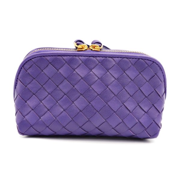 909043002145 3 Bottega Veneta Intrecciato Pouch Leather Purple