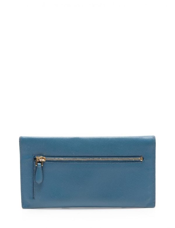 909061001015 3 Prada Leather Document Case Wallet Blue