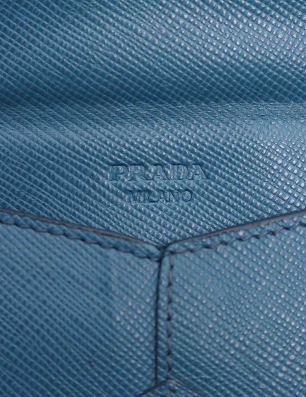 909061001015 5 Prada Leather Document Case Wallet Blue