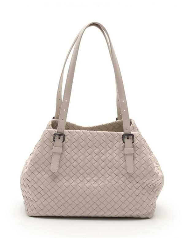 909103007110 3 Bottega Veneta Intrecciato Handbag Leather Cream