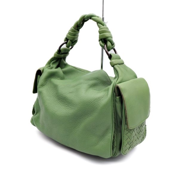 910043007194 2 Bottega Veneta Intrecciato Handbag Leather Green