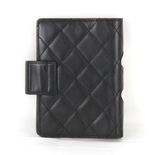 9104230604909t 2 Chanel Cambon Line Leather Agenda Notebook Cover Black