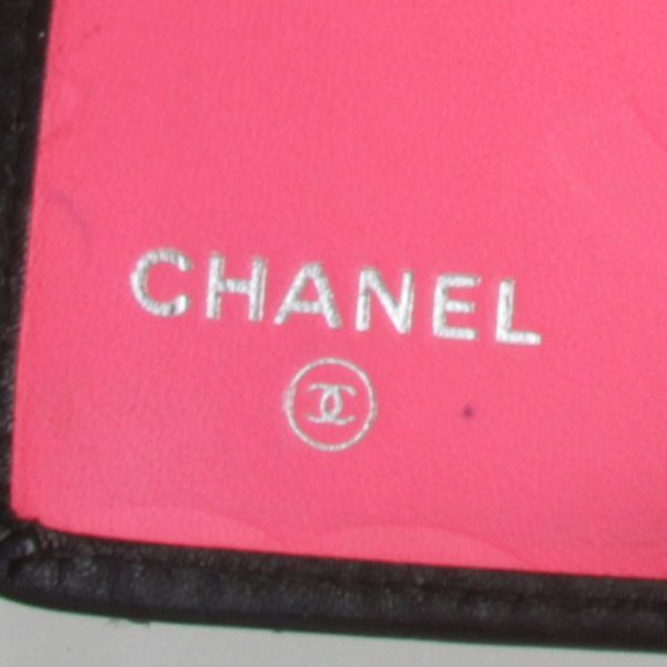 9104230604909t 6 Chanel Cambon Line Leather Agenda Notebook Cover Black