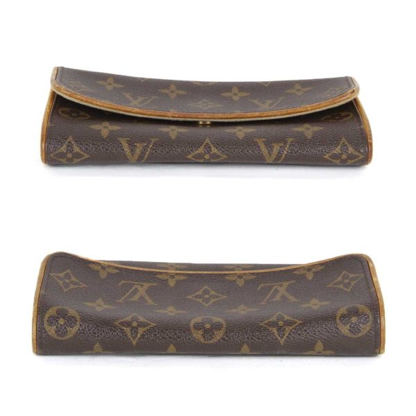 9104231006675t 3 Louis Vuitton Pochette Twin PM Pochette Monogram Canvas Brown